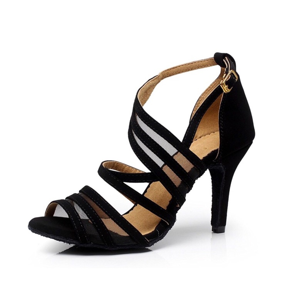 Black strappy heel